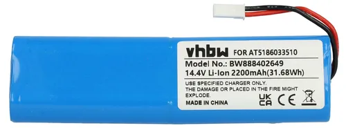 vhbw Akku Ersatz für Ariete AT5186033510 für Staubsauger (2200 mAh, 14,4 V, Li-Ion)