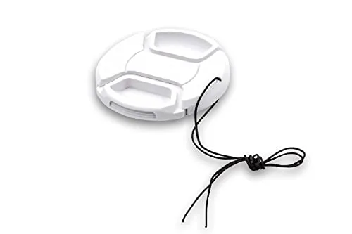 vhbw Universal Objektivdeckel 77 mm kompatibel mit Kamera, DSLR - Kunststoff, Weiß, mit Innengriff