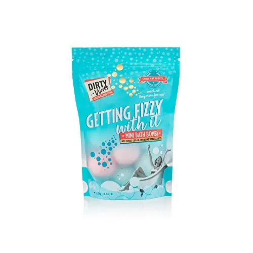 Dirty Works Getting Fizzy with It Mini-Badebomben, 8 x 20 g, vegane Badesprudler, 160 g
