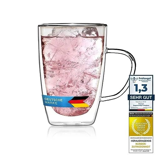 Doppelwandige Kaffeetasse Teetasse doppelwandig Kaffeebecher Tasse von Dimono ®