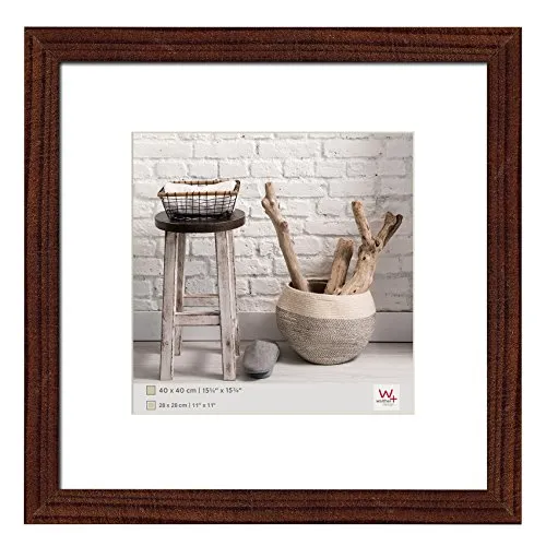 walther design Bilderrahmen nussbaum 40 x 40 cm Home Holzrahmen HO440N