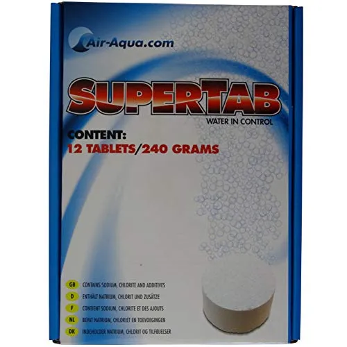 Produktbild Air Aqua SuperTab Chlordioxid 12 Tabletten a 20 Gramm verringert bakterielle Probleme und bringt Teiche in Balance