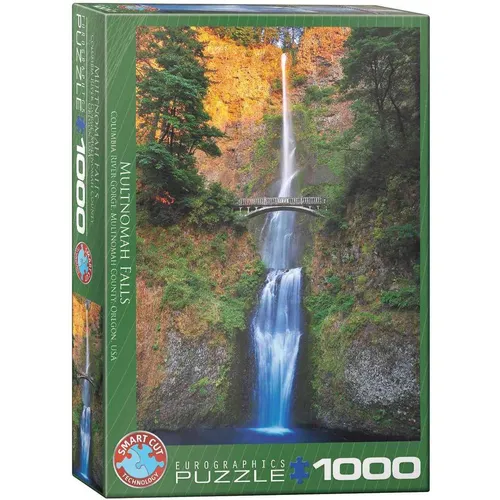 Eurographics 1000 Teile - Multnomah Wasserfälle in Oregon, einzigartiges Puzzle mit Smart-Cut Technologie und biologisch abbaubarer Pappe