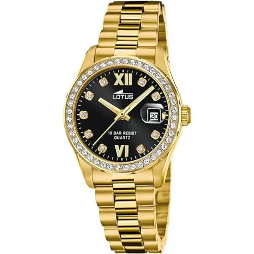 Lotus Dress Watch 18979/2 - Elegante Damenarmbanduhr, wasserdicht bis 100 Meter und mit 2 Jahren Herstellergarantie, ausgestattet mit Edelstahlgehäuse und -armband für höchsten Tragekomfort.
