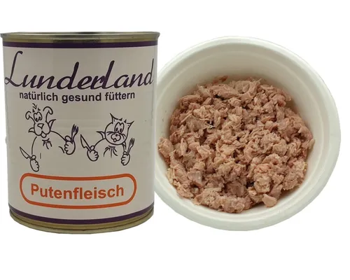 Lunderland Dose Putenfleisch | 800g Hundefutter nass