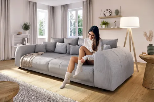 S-Style Big-Sofa Levana 5-Sitzer mit Boxspringfederung