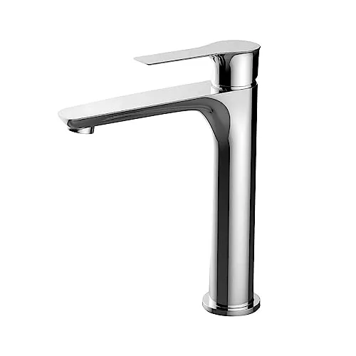 Aloni Waschtischarmatur für hohes Waschbecken - Chrom - Bidet-Armatur mit einfacher Montage, ideal für Hochdruck-Systeme. Hochwertige Messingkonstruktion und modernes Chrom-Design sorgen für Langlebigkeit und Stil.