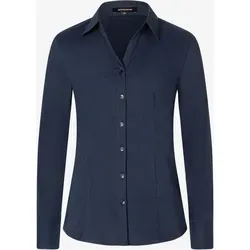 MORE & MORE Businessbluse - Elegante Businessbluse mit offenem Hemdblusenkragen aus einer bequemen Baumwoll-Mischung, ideal für den Büroalltag.