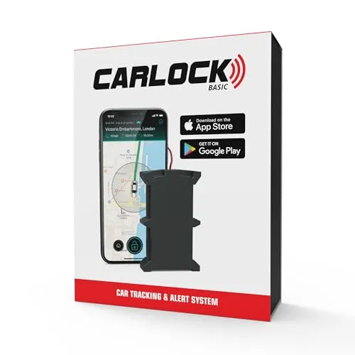 Carlock Basic - GPS Tracker Auto Alarmanlage - GPS-Tracker für Autos mit Echtzeit-Überwachung und Smartphone-App. Schützen Sie Ihr Fahrzeug vor Diebstahl und unbefugter Bewegung, einfach zu installieren und ohne Roaming-Gebühren in über 70 Ländern.