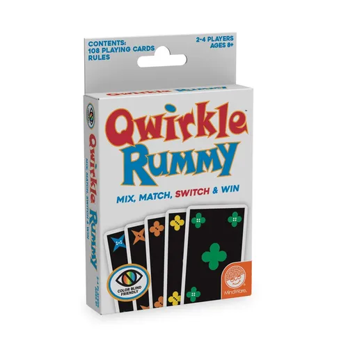 Mindware   Qwirkle Rummy (Colour-Blind-Friendly)   Family Card Game   Ages 8+