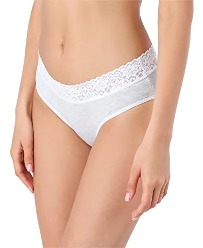 Bellivalini Damen Pantys Baumwolle Spitzenunterwäsche für Frauen BLV50-191 (Melange, L)