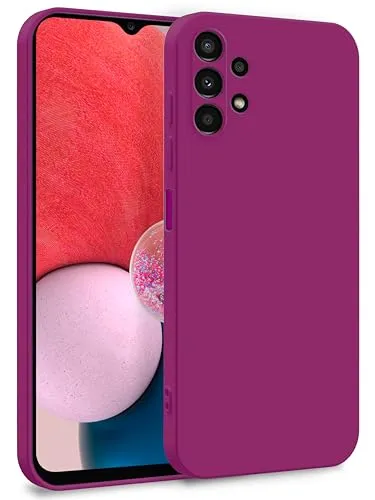 MyGadget Hülle für Samsung Galaxy A13 4G - Zweilagige Handyhülle mit Kameraschutz - Cover mit Innenfutter & Silikon außen - Wein Rot