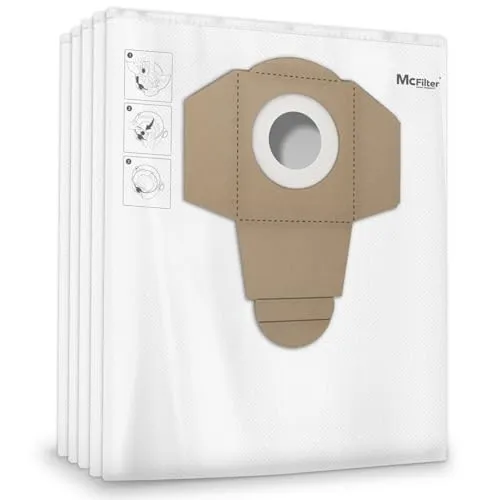 McFilter I 10 Staubsaugerbeutel kompatibel mit Einhell BT-VC 1250 I BT-VC 1250 S I BT-VC 1250 SA I INOX 1250 I RT-VC 1500 I 20L Volumen I passend wie 2351152 I Beutel-Typ DSM 37