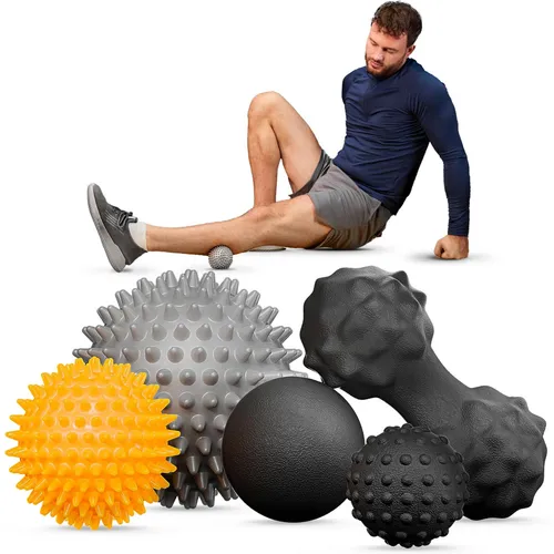 Massagebällen 5er Set Massage Igelball Erdnuss Nopenball Faszienball TREX SPORT