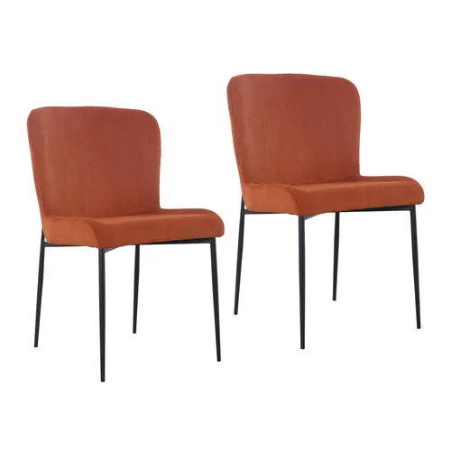 Svita Freddie Esszimmerstühle 2er Set, Orange in orange von SVITA