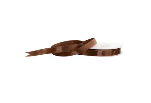 Creativery Satinband, Satinband 12mm x 25m Rolle Braun