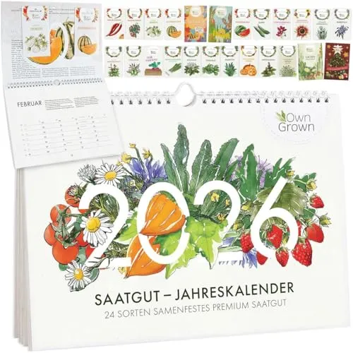 OwnGrown Saatgut Kalender 2026 Wandkalender A4