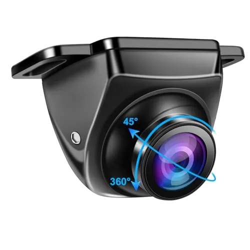 OBEST AHD Auto Rückfahrkamera, 360° Drehbar Rückblickkamera, IP68 Wasserdicht 1080P Rückfahrkamera Nachtsicht 170° Weitwinkel, Auto Kamera für LKW SUV Wohnwagen Van Universal 12V