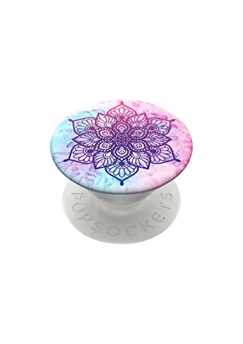 PopSockets 800961 PopGrip - Ausziehbarer Sockel und Griff für Smartphones und Tablets mit einem Austauschbarem Top - Rainbow Nirvana