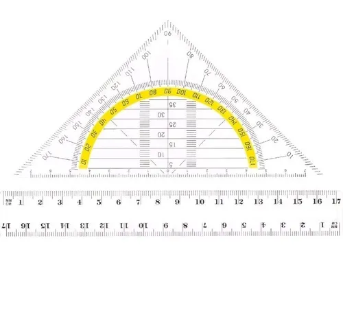 Geometrie-Set (Lineal 17 cm und Geodreieck 16 cm), Art. Nr. 46303