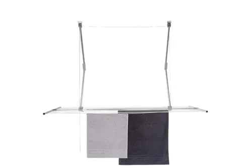 STEWI Deckentrockner Lift 128-184cm - Aluminium in Silber - Praktischer Deckentrockner mit ausziehbarem Design bis 184 cm, ideal für platzsparendes Trocknen. Inklusive Montageset für einfache Deckenbefestigung.