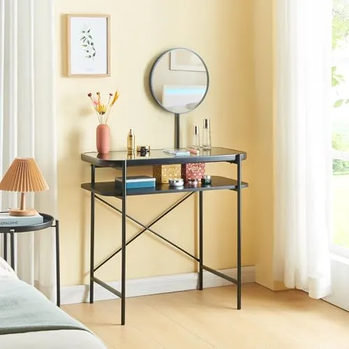 [en.casa] Schminktisch Hjelmeland mit Spiegel und Ablage von en.casa