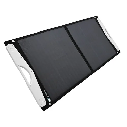a-TroniX PPS Solar Bag Vario 100W - Solarladeregler mit faltbarem 100W Solarpanel, ideal für Camping und Outdoor, ausgestattet mit hochwirksamen monokristallinen Zellen für maximale Effizienz.
