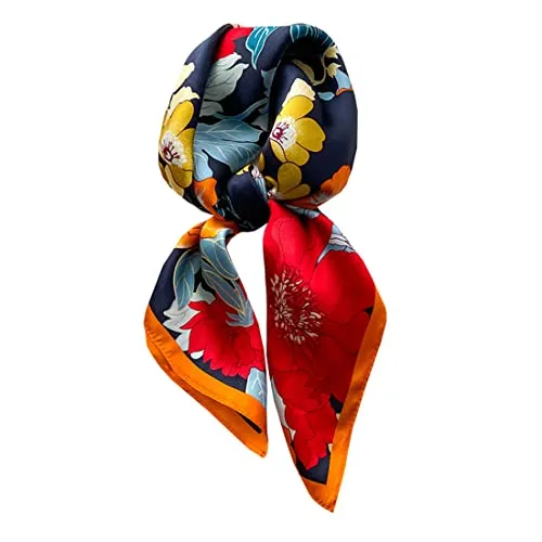 Ecroon Halstücher SeideSchal Gefühl Schal Halstuch Damen Seidentuch Scarf Bandana Handgelenk Kopftücher