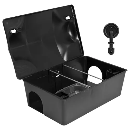 Petigi Köderstation Ratten Set Köderbox Garten Mausfalle Mäuse Rattenköderbox Box Rattenköderstation Rattenfalle Kinder- Haustiersicher Koederbox Auswahl 1-30 St, Anzahl:1