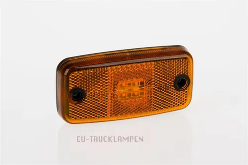LED UMRISSLEUCHTE - REFLEKTOR MIT 4 LED - GELB / ORANGE - 110 x 54 MM