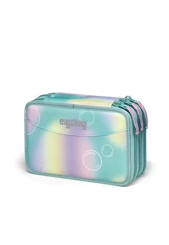 ergobag Maxi Mäppchen - Federmäppchen mit drei Fächern für viel Platz, inklusive Radiergummi, Lineal, Bleistift, Anspitzer und 18 Stiften – ideal für kreative Köpfe!