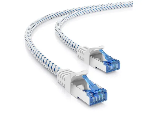 deleyCON deleyCON 5m CAT8.1 Nylon Netzwerkkabel S/FTP PIMF 2000MHz 40Gbit RJ45 LAN-Kabel