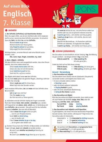PONS Englisch auf einen Blick Kl. 7., Annika Tschöpe