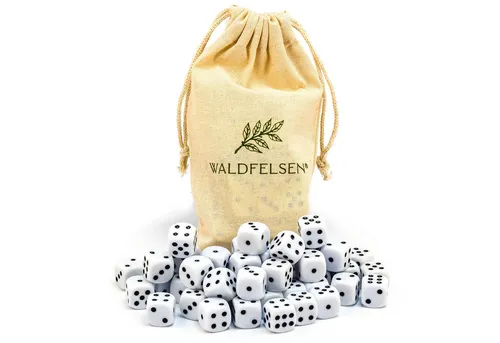 Waldfelsen Spiel – 2-50 Stk Standard Spielwürfel 16 mm Acrylwürfel Würfel bunt, Spielmaterial, Verschiedene Farben