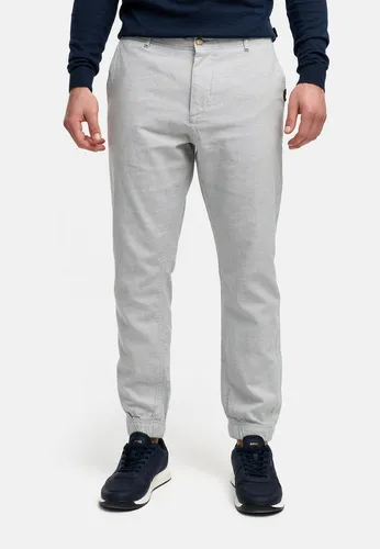 Indicode Herren Blnda Stoffhose aus Leinen & Baumwolle - Wanderhosen aus hochwertiger Leinen-Baumwoll-Mischung, ideal für den Sommer und als luftige Strandhose geeignet. Mit dekorativem Gürtel und mehreren Taschen für praktischen Nutzen.