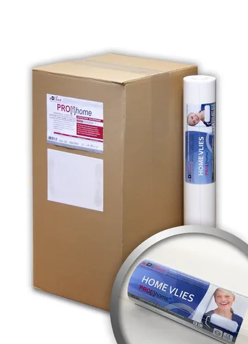 Profhome Vliestapete HomeVlies - Überstreichbare Vliestapete für kreative Renovierungen - Fototapeten, atmungsaktiv und rissüberbrückend, ideal für individuelle Wandgestaltungen mit mehrfacher Überstreichbarkeit.