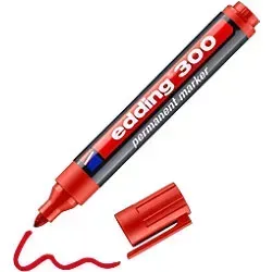 edding 300 300 Permanentmarker Mittel Rundspitze 1,5 in rot von edding