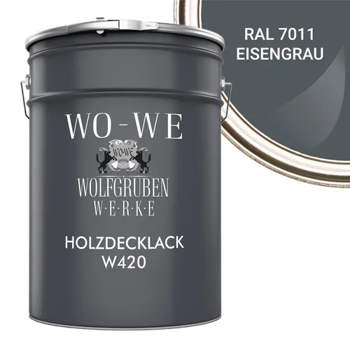 WO-WE Holzlack W420 - Seidenglänzende Wetterschutzfarbe für Holz - Holzlacke für Innen und Außen, schützt effektiv vor UV-Strahlung und Wettereinflüssen. Umweltfreundlich, geruchsarm und schnelltrocknend für ein gesundes Wohnklima.