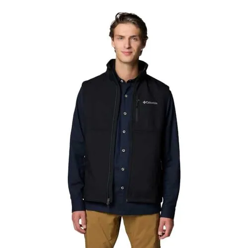 Columbia Ascender II Softshell Vest black (010) M - Outdoor Weste für Herren, wind- und wasserabweisend, ideal für Wanderungen mit verstellbarem Saum und praktischen Reißverschlusstaschen.