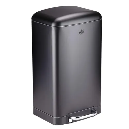 Dirt Devil Tretmülleimer 20L – Edelstahl Mülleimer mit Soft Close - Haushaltszubehör – Der 20L Tretmülleimer aus robustem Edelstahl bietet einen leisen Soft Close-Mechanismus und einen herausnehmbaren Inneneimer für einfaches Entleeren und Reinigen.