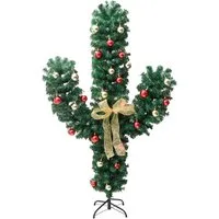 vidaXL Weihnachtskaktus mit Ständer - 180cm LED Weihnachtsdekoration - Nussknacker und festliche Weihnachtsdekoration mit 8 Lichteffekten, energieeffizient und sorgt für eine einzigartige Weihnachtsstimmung in jedem Raum.