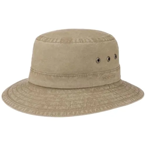 Stetson Fischerhut Braun M (56-57 cm) - Caps & Hüte, aus 100% Bio-Baumwolle mit UV-Schutz 40+, ideal für Outdoor-Aktivitäten und stilvollen Sonnenschutz.