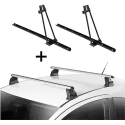 Fahrradträger Set ORION + Dachträger VDP EVO ALU für Fiat Fiorino 1987-2001 - Praktisches Set mit 2x Fahrradträger und Dachträger für Fiat Fiorino 3-5 Türer. Leichte Montage, stabil und vielseitig für alle Fahrradtypen bis 15 kg. Perfekt für stressfreie Reisen mit mehr Platz im Innenraum.