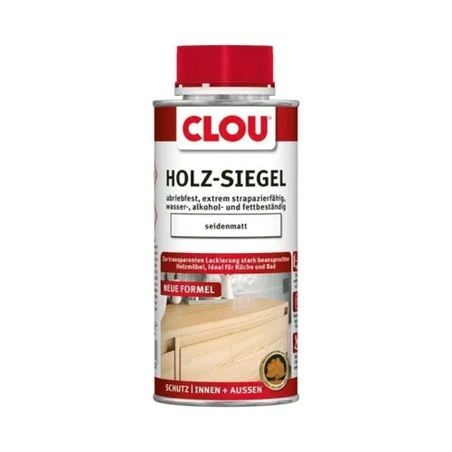 Clou Holz-Siegel EL Klarlack 250 ml – Seidenmatt für Innen und Außen - Hochwertiger Klarlack in seidenmattem Finish, ideal für Holzoberflächen. Schützt und verleiht eine ansprechende Optik. Perfekt für den vielseitigen Einsatz im Innen- und Außenbereich.