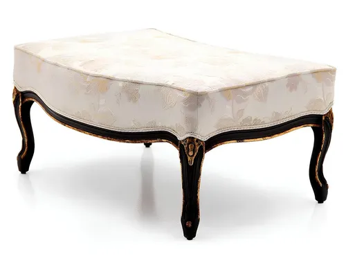 Xlmoebel Hocker Design-Hocker mit textiler Polsterung und Holzgestell (1 St., Hocker), Hergestellt in Europa