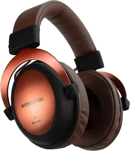 Pronomic KH-6093 KU Studio-Kopfhörer - Geschlossener Over-Ear Kopfhörer mit hervorragender Schallabschirmung, ideal für professionellen Sound im Studio und an mobilen Geräten. Hoher Tragekomfort dank Kunstlederpolstern und geringem Andruck.