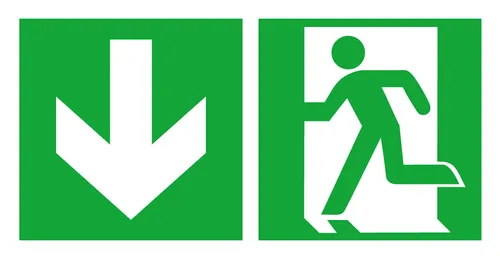 SafetyMarking Rettungszeichen 200 x 400 mm Folie Notausgang - 38.0085