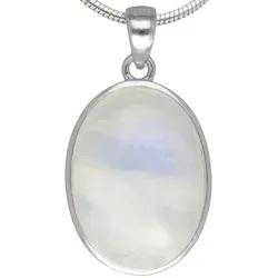 Lebensquelle Plus Kettenanhänger Regenbogen Mondstein oval in blau von Lebensquelle Plus