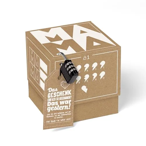 SURPRISA Geschenkbox, Rätselbox für Geschenke und Gutscheine zum Muttertag, Geburtstag, um Deiner Mama eine ganz besondere Freude zu machen