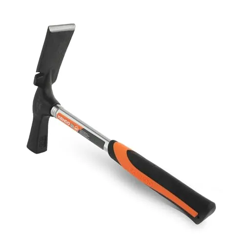 KENDO Maurerhammer 600g - Berliner Form - Länge: 325 mm - mit 2 Komponentengriff - Hammerkopf aus Karbonstahl
